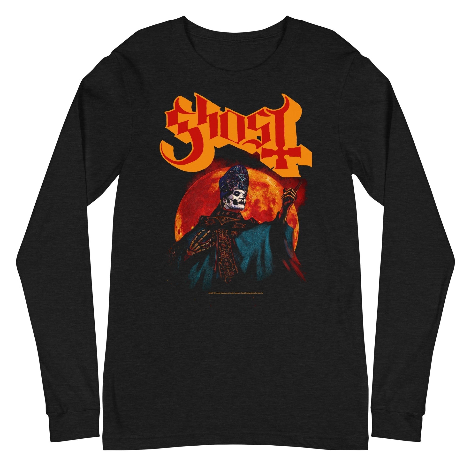MerchMoment Ghost - Red Moon Long Sleeve T-Shirt [Apparel] Black