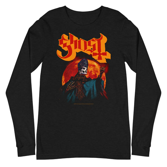 MerchMoment Ghost - Red Moon Long Sleeve T-Shirt [Apparel] Black