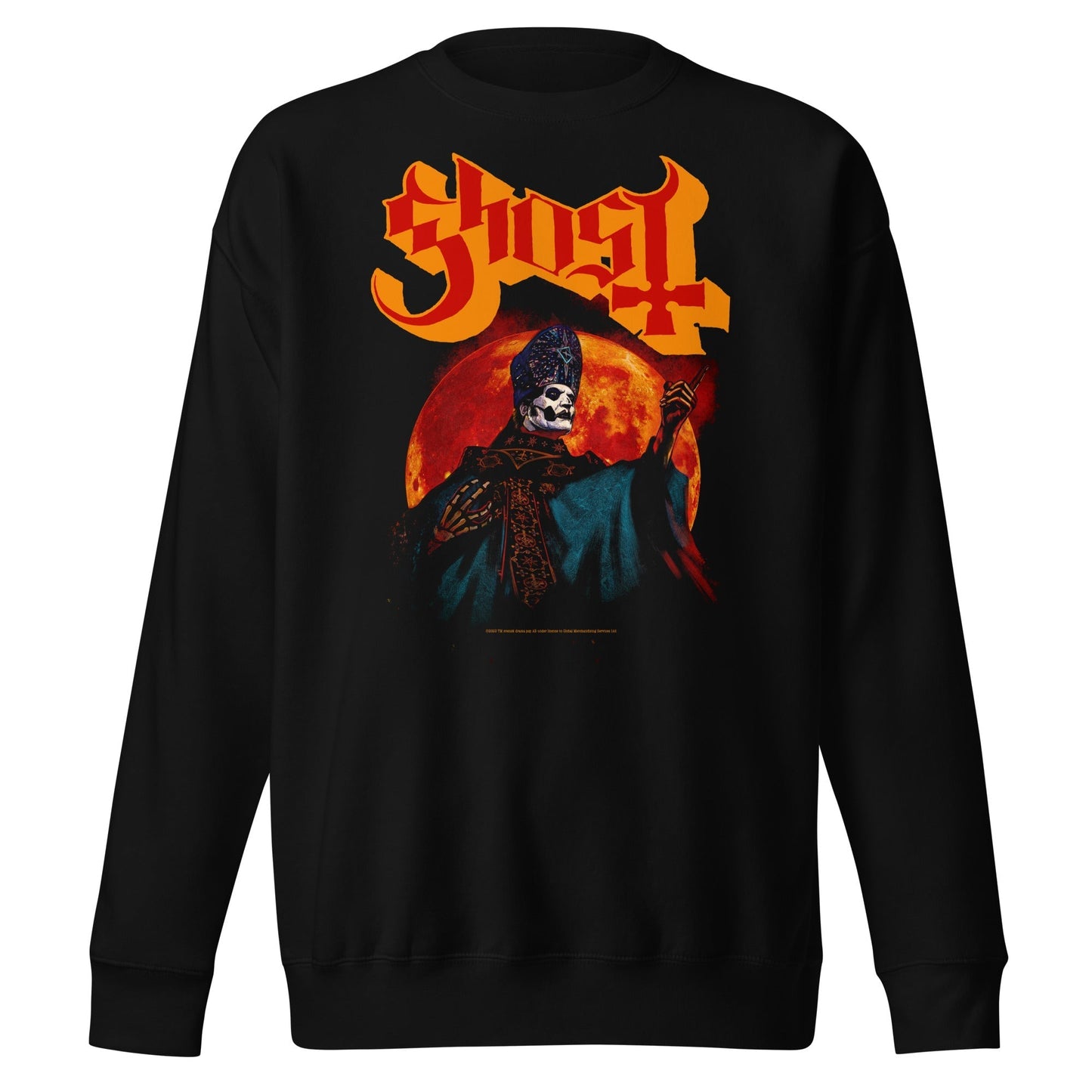MerchMoment Ghost - Red Moon Sweatshirt [Apparel] Black