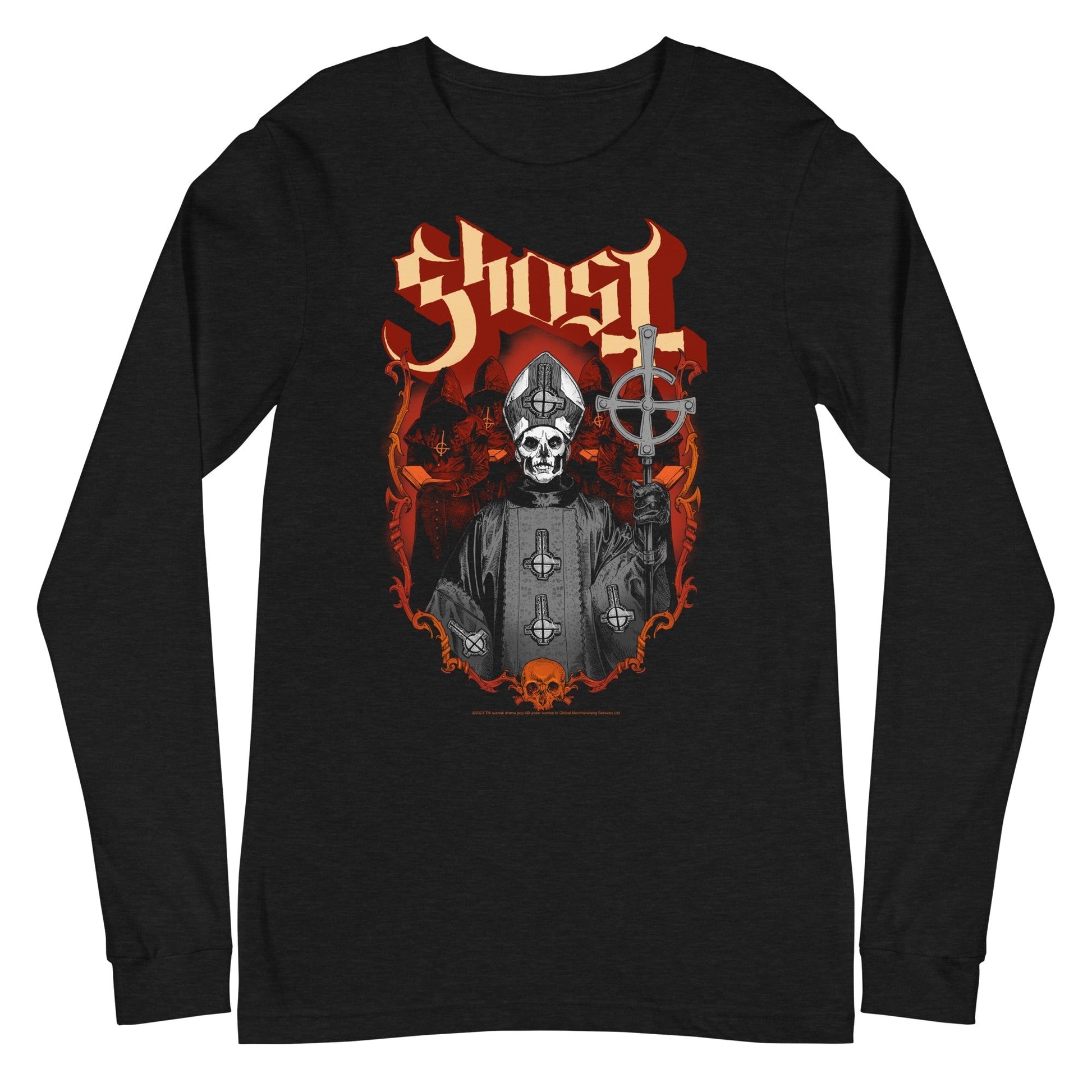 MERCHMOMENT Ghost - Skull and Robes Long Sleeve T-Shirt [Apparel] - Rock Band Apparel