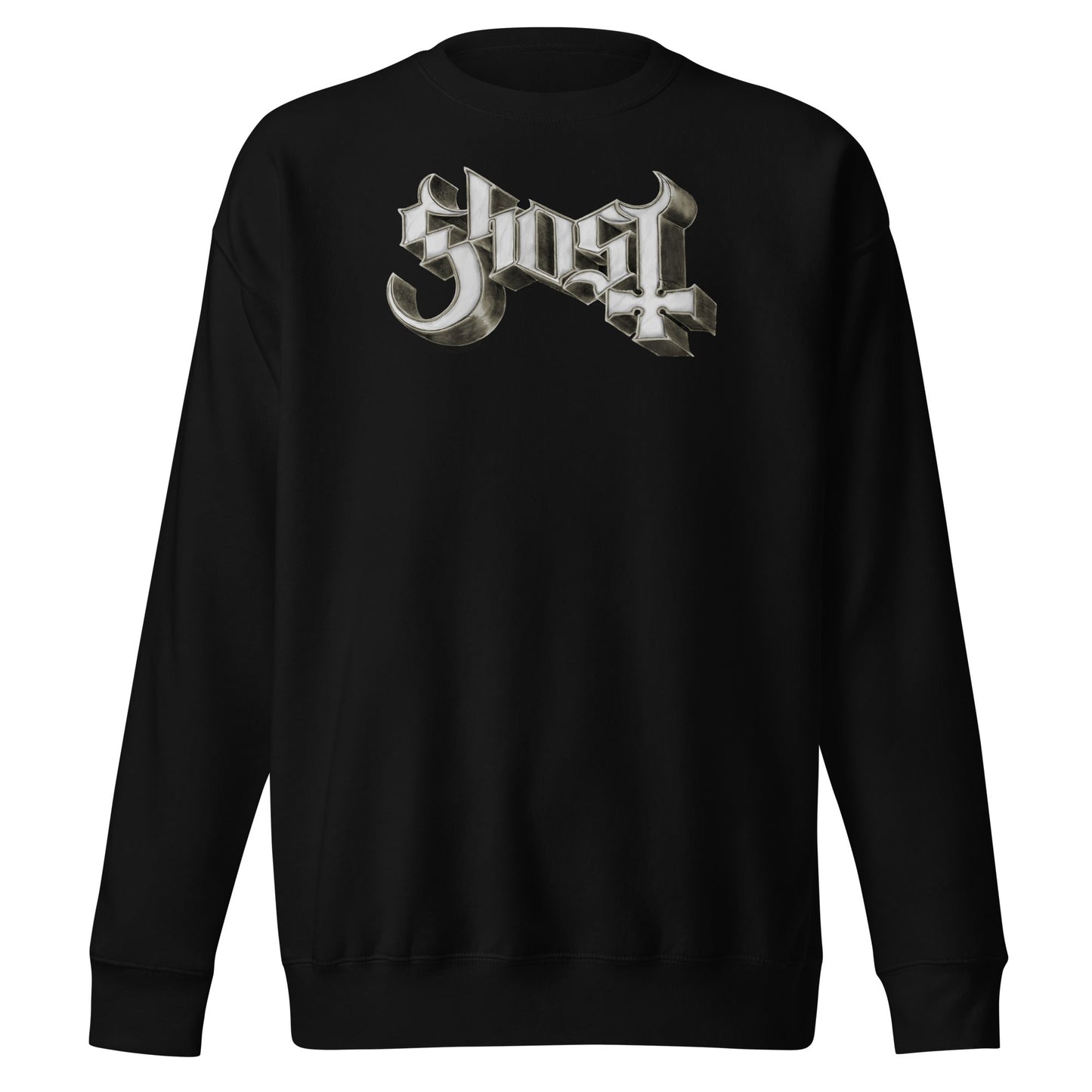 MerchMoment Ghost - Sliver Logo Sweatshirt [Apparel] Black