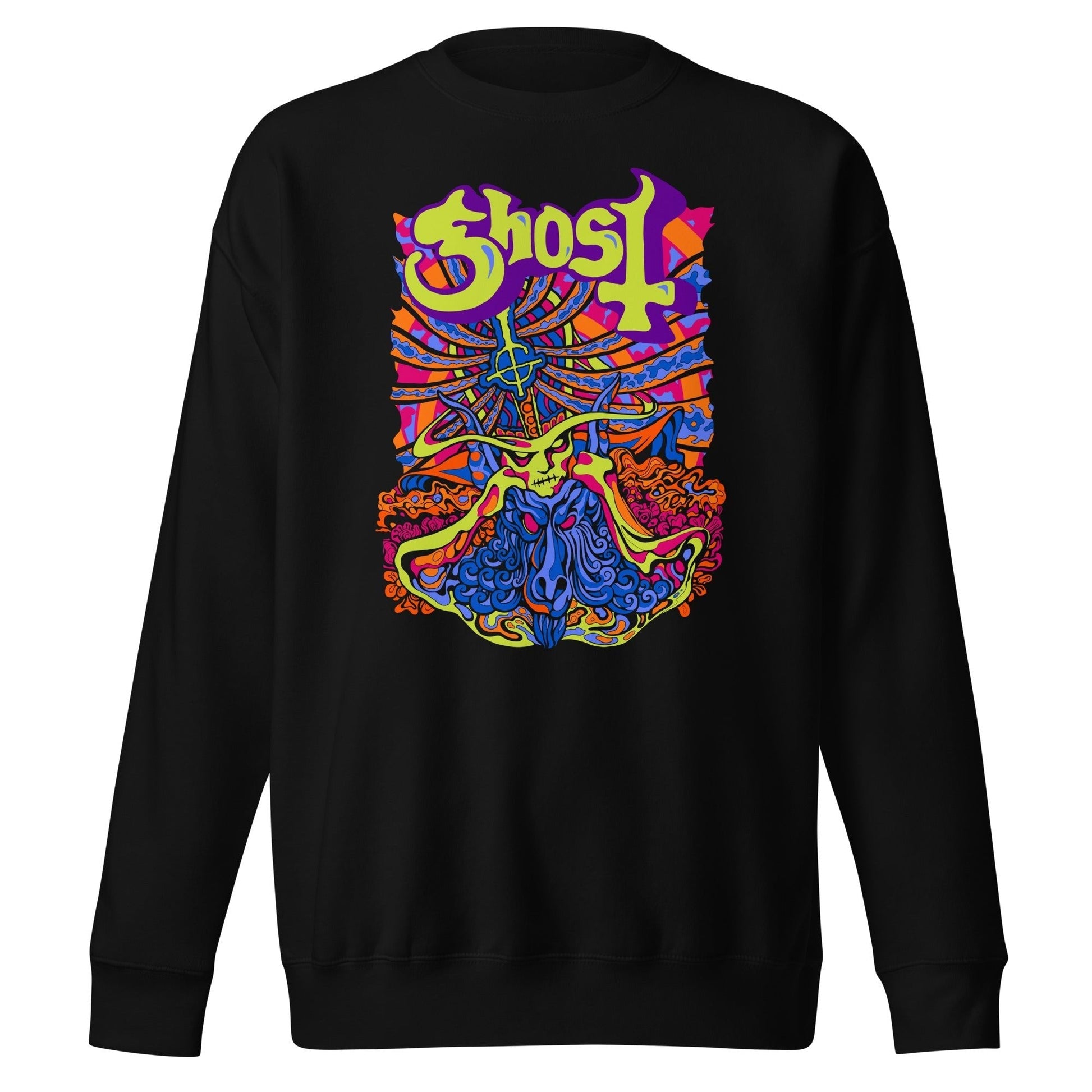 MerchMoment Ghost - Stained Glass Sweatshirt [Apparel] Black