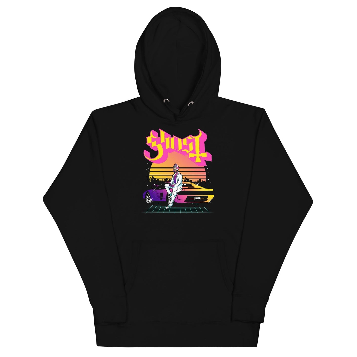 MerchMoment Ghost - Sunset Car Hoodie [Apparel] Black