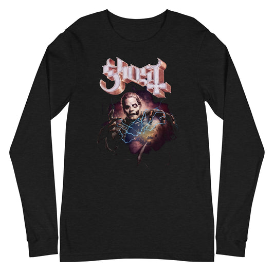 MerchMoment Ghost - World Logo Long Sleeve T-Shirt [Apparel] Black