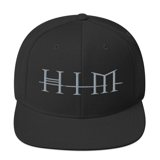 MERCHMOMENT HIM Classic Logo Black Embroidered Snap Back Hat [Hat] - Rock Band Apparel