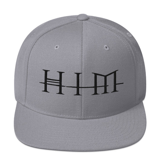 MERCHMOMENT HIM Classic Logo Grey Embroidered Snap Back Hat [Apparel] - Rock Band Apparel