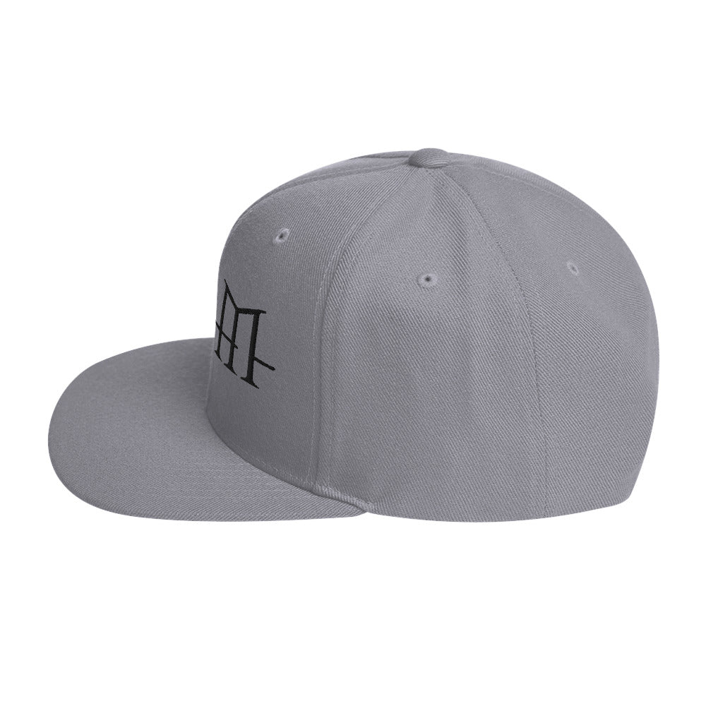 MERCHMOMENT HIM Classic Logo Grey Embroidered Snap Back Hat [Apparel] - Rock Band Apparel