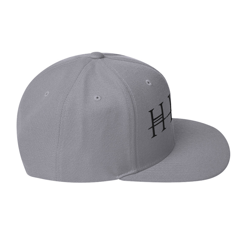 MERCHMOMENT HIM Classic Logo Grey Embroidered Snap Back Hat [Apparel] - Rock Band Apparel