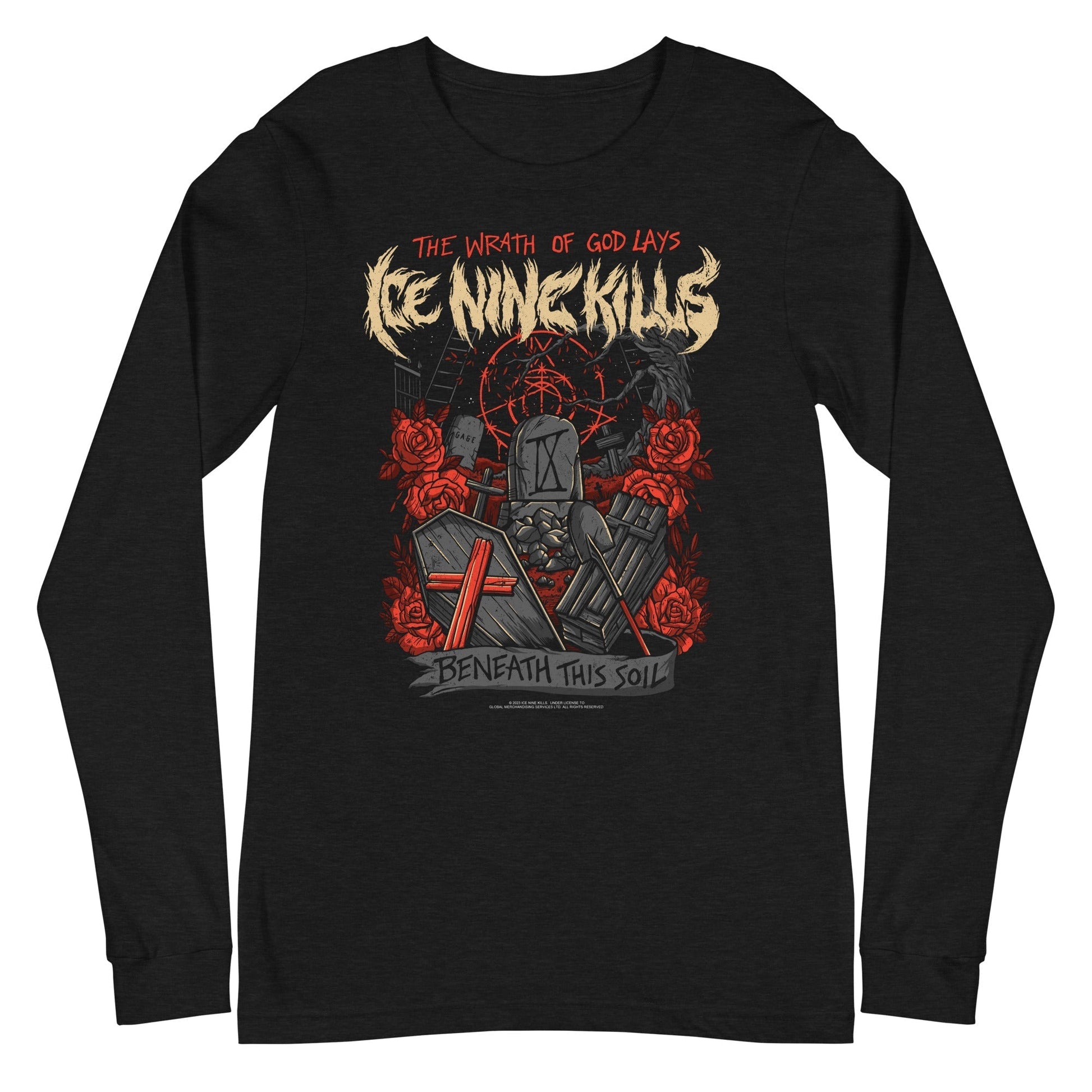 MERCHMOMENT Ice Nine Kills - Beneath This Soil Long Sleeve T-Shirt [Apparel] - Rock Band Apparel