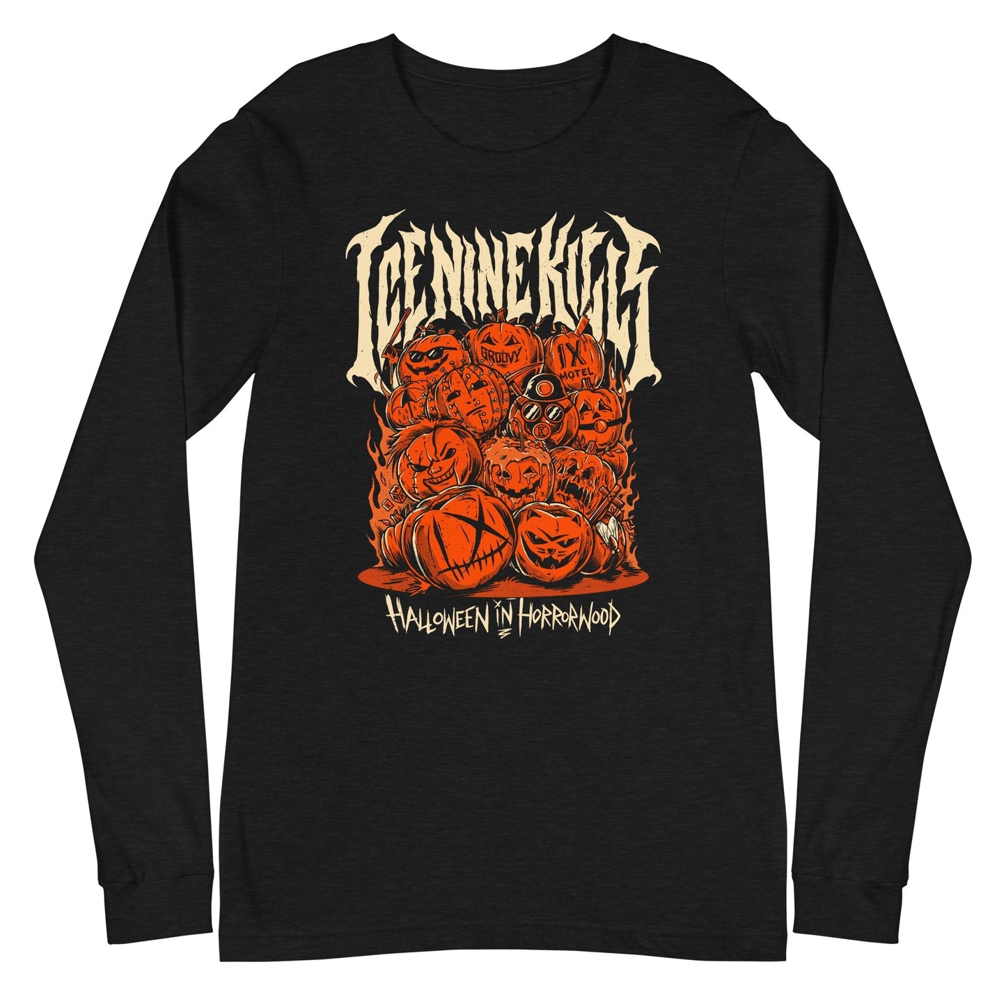 MERCHMOMENT Ice Nine Kills - Halloween Horrorwood Long Sleeve T-Shirt [Apparel] - Rock Band Apparel