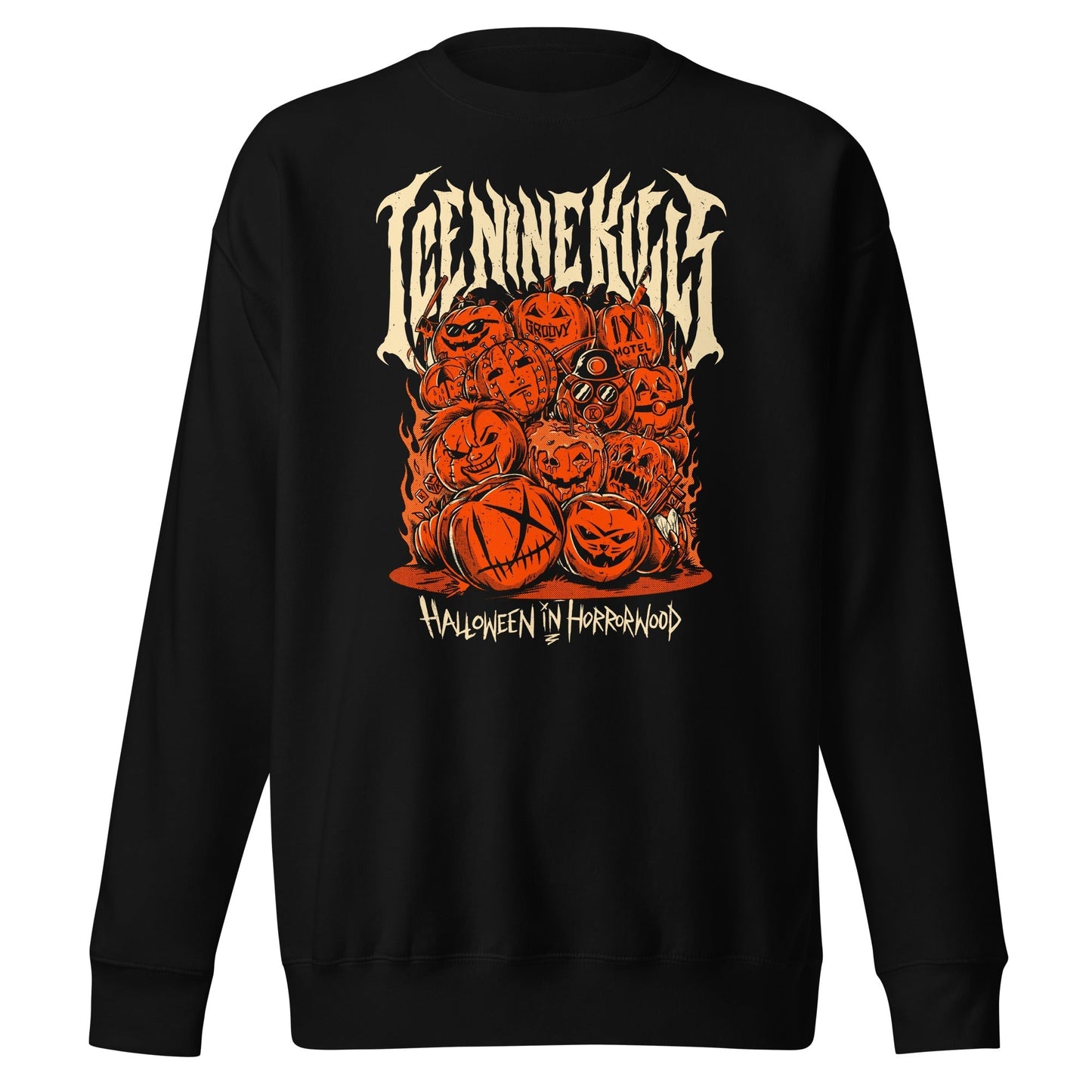MERCHMOMENT Ice Nine Kills - Halloween Horrorwood Sweatshirt [Apparel] - Rock Band Apparel