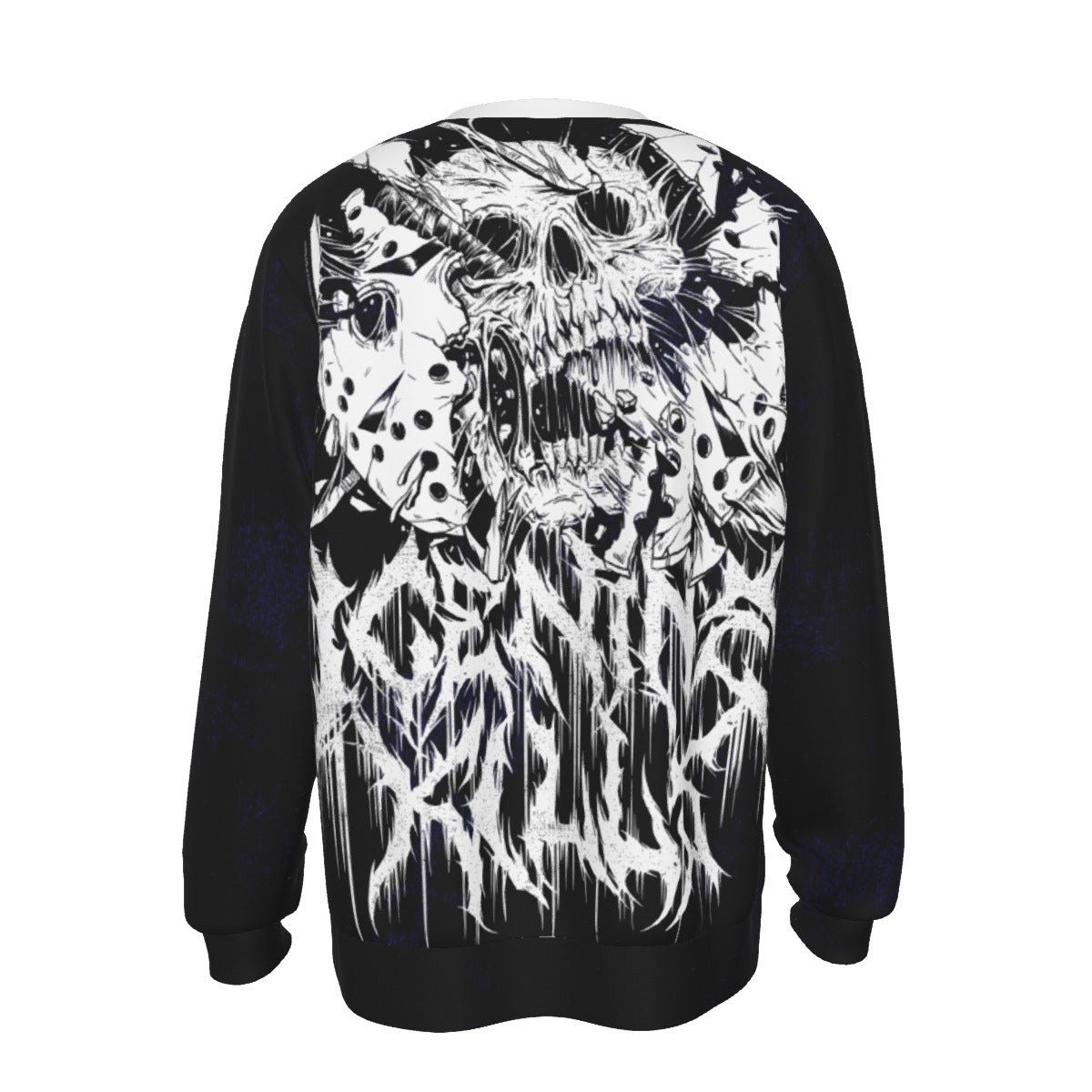 MerchMoment Ice Nine Kills Jason Skull All Over Print Sweatshirt [Apparel] As Shown