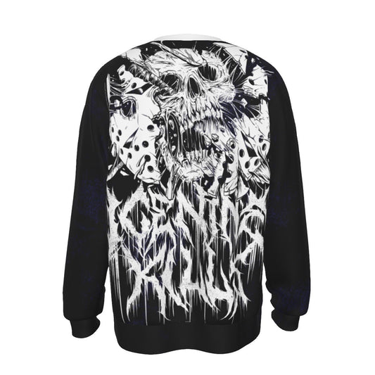 MerchMoment Ice Nine Kills Jason Skull All Over Print Sweatshirt [Apparel] As Shown