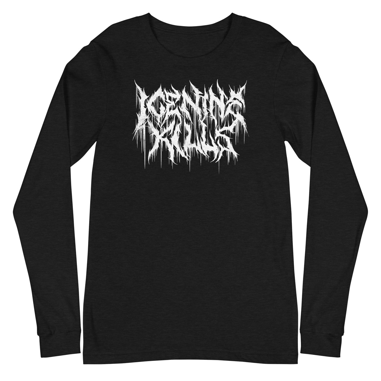 MerchMoment Ice Nine Kills - White Drip Logo Long Sleeve T-Shirt [Apparel] Black