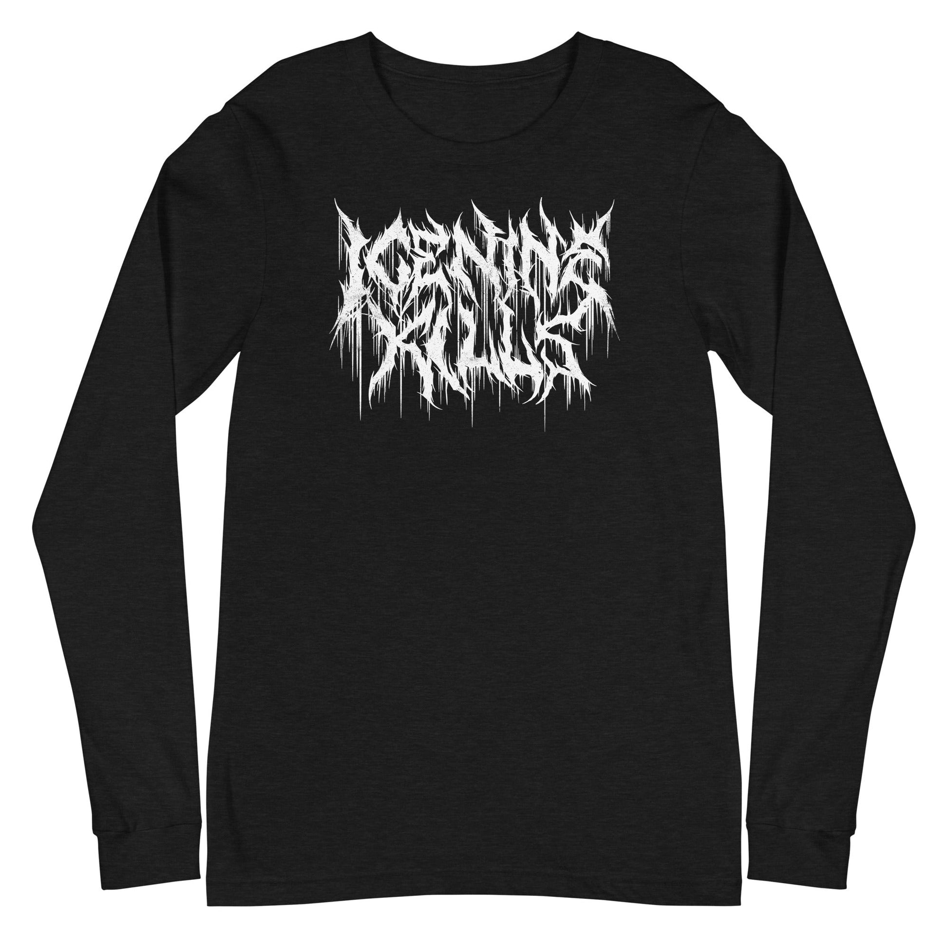 MerchMoment Ice Nine Kills - White Drip Logo Long Sleeve T-Shirt [Apparel] Black