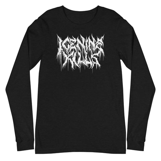 MerchMoment Ice Nine Kills - White Drip Logo Long Sleeve T-Shirt [Apparel] Black