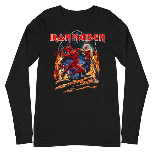 MerchMoment Iron Maiden - Devil Battle Long Sleeve T-Shirt [Apparel] Black