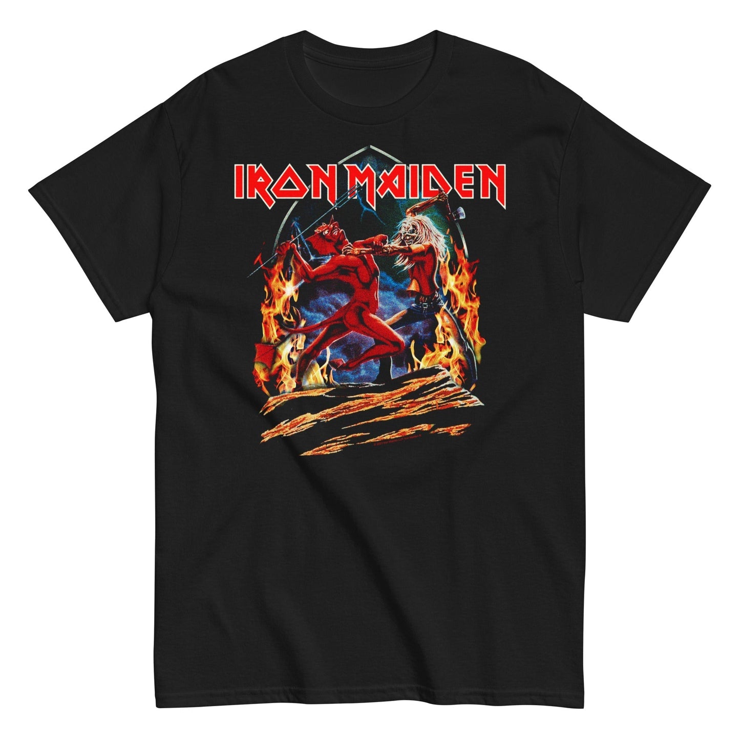 MERCHMOMENT Iron Maiden - Devil Battle T-Shirt [Apparel] - Rock Band Apparel
