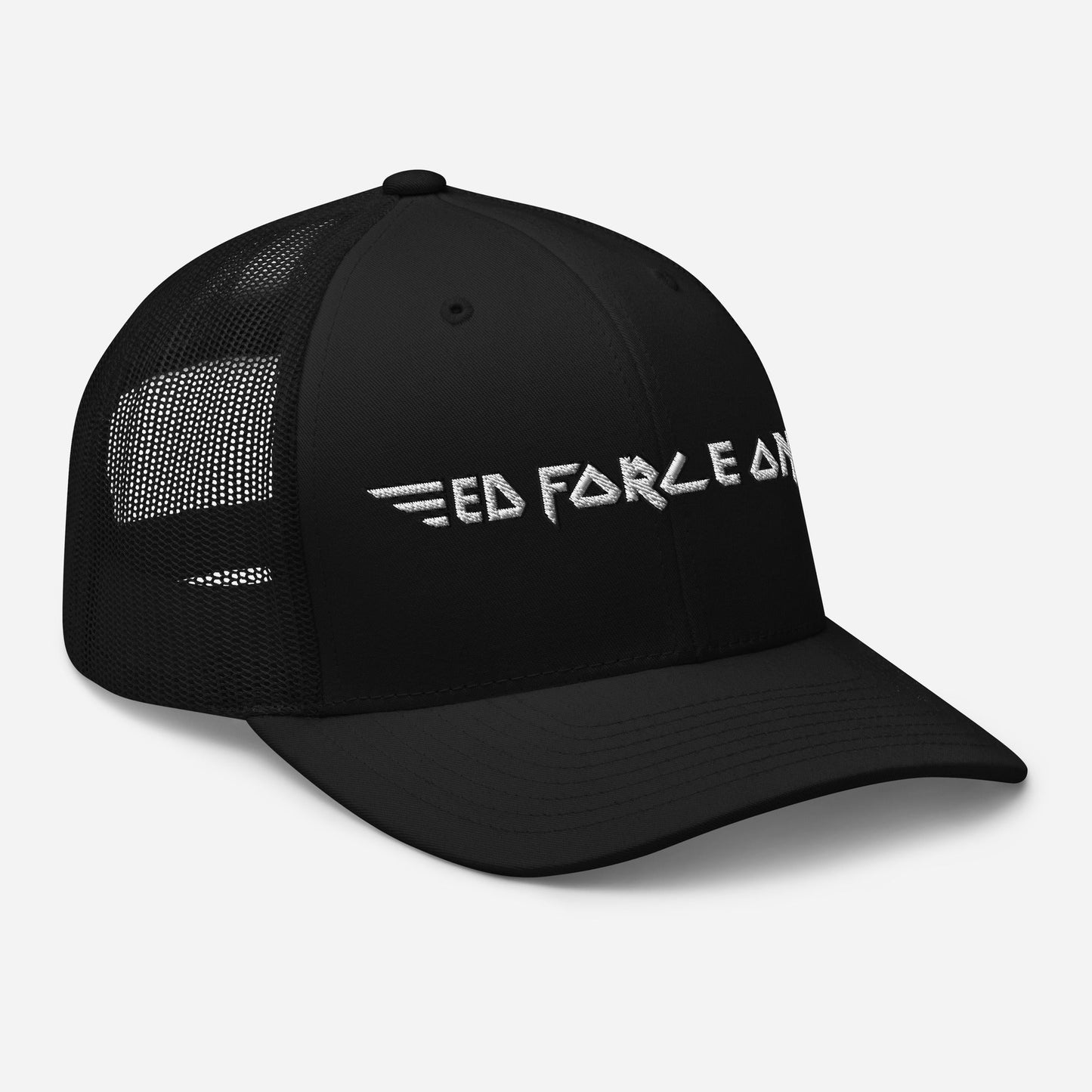 MERCHMOMENT Iron Maiden Ed Force One Embroidered Trucker Hat [Apparel] - Rock Band Apparel