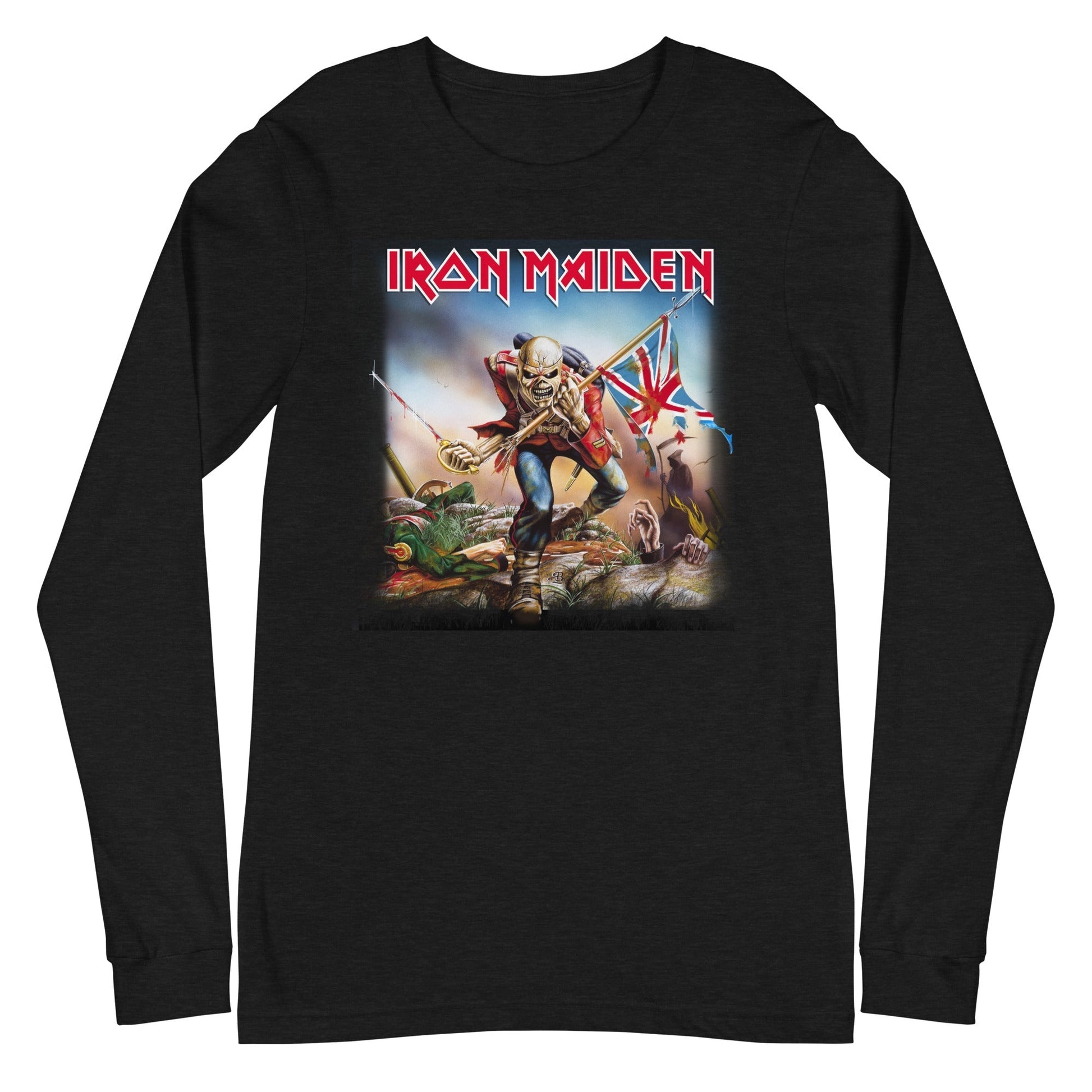 MerchMoment Iron Maiden - Flag Long Sleeve T-Shirt [Apparel] Black