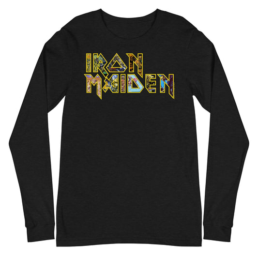 MerchMoment Iron Maiden - Logo Eddie Long Sleeve T-Shirt [Apparel] Black