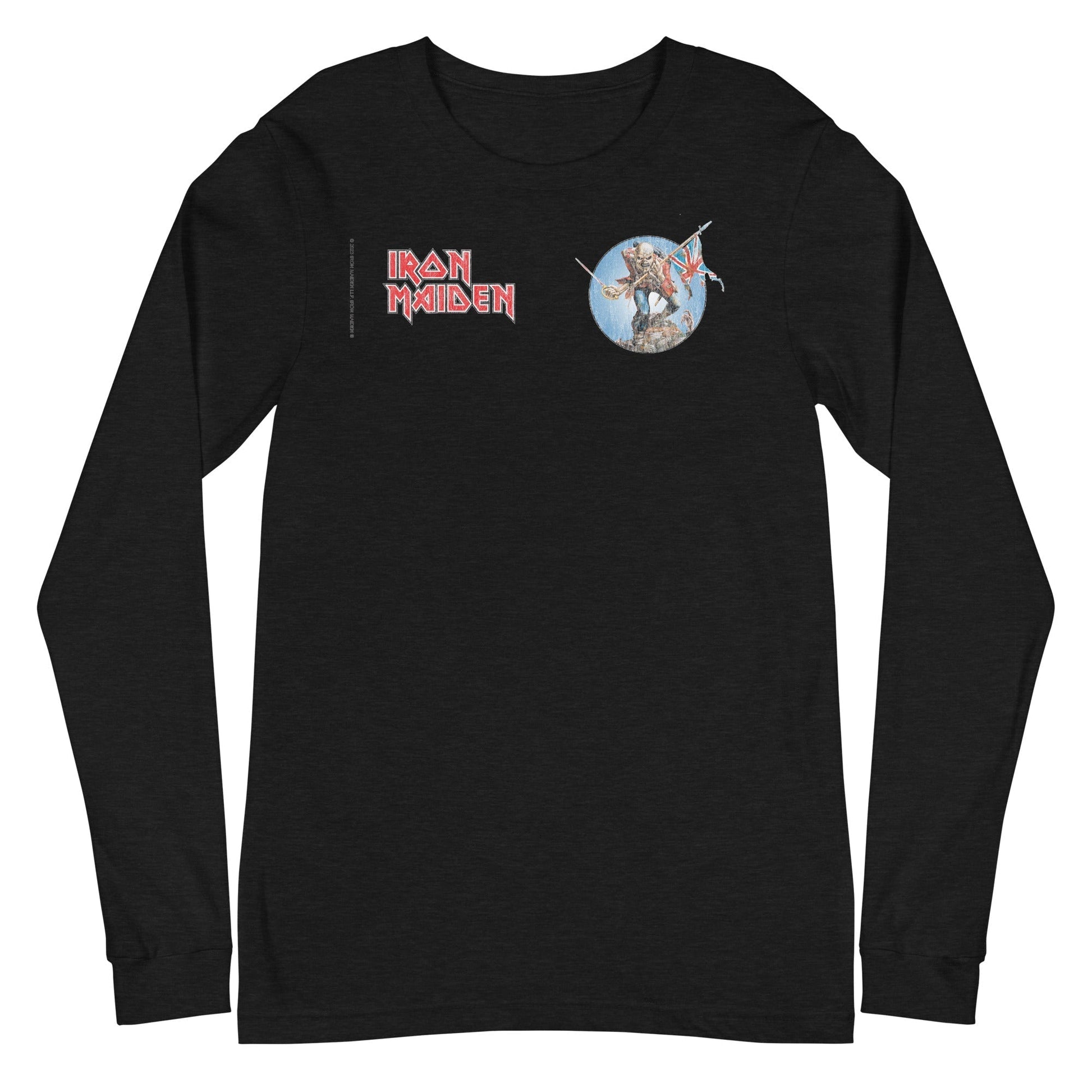 MerchMoment Iron Maiden - Logo Flag Long Sleeve T-Shirt [Apparel] Black