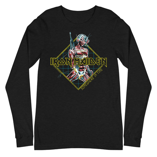 MerchMoment Iron Maiden - Rhombus Long Sleeve T-Shirt [Apparel] Black