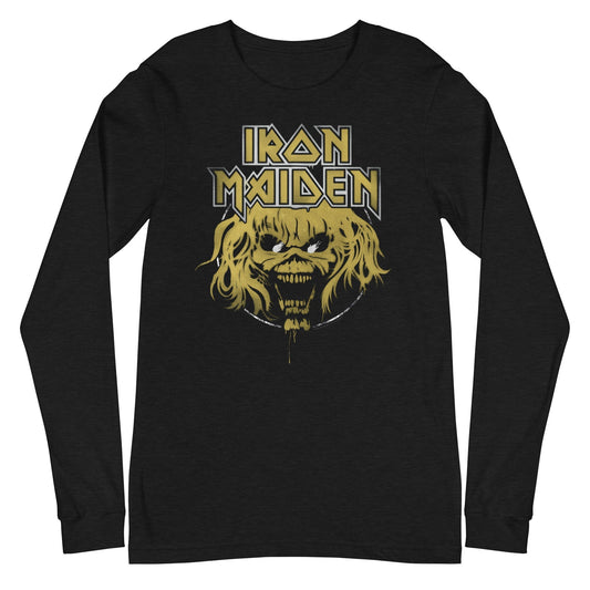MERCHMOMENT Iron Maiden - Stacked Logo Long Sleeve T-Shirt [Apparel] - Rock Band Apparel