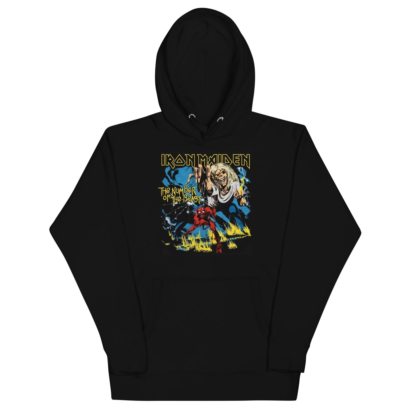 MERCHMOMENT Iron Maiden - The Number of the Beast Hoodie [Apparel] - Rock Band Apparel