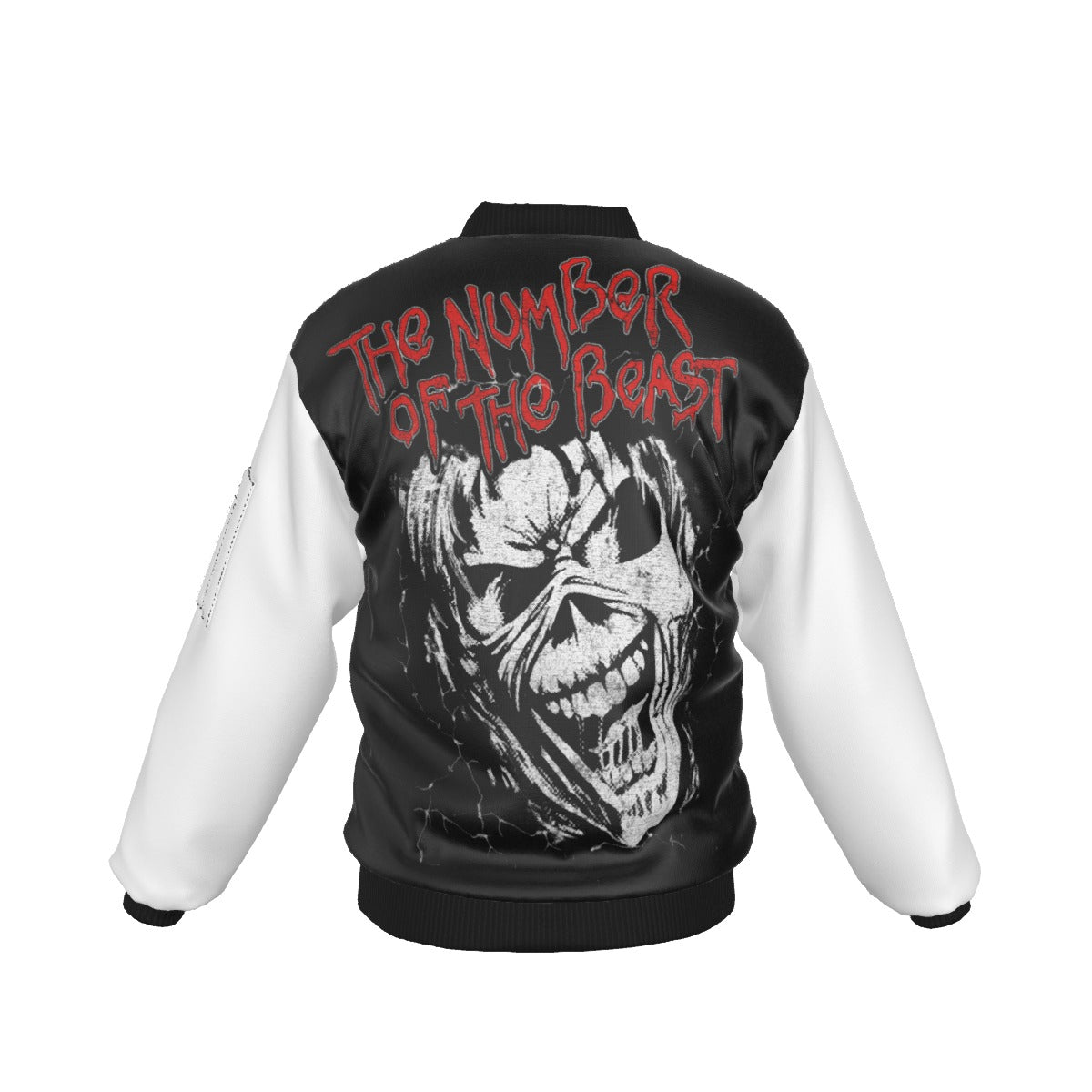 MERCHMOMENT Iron Maiden Tres Logos Bomber Jacket [Jacket] - Rock Band Apparel