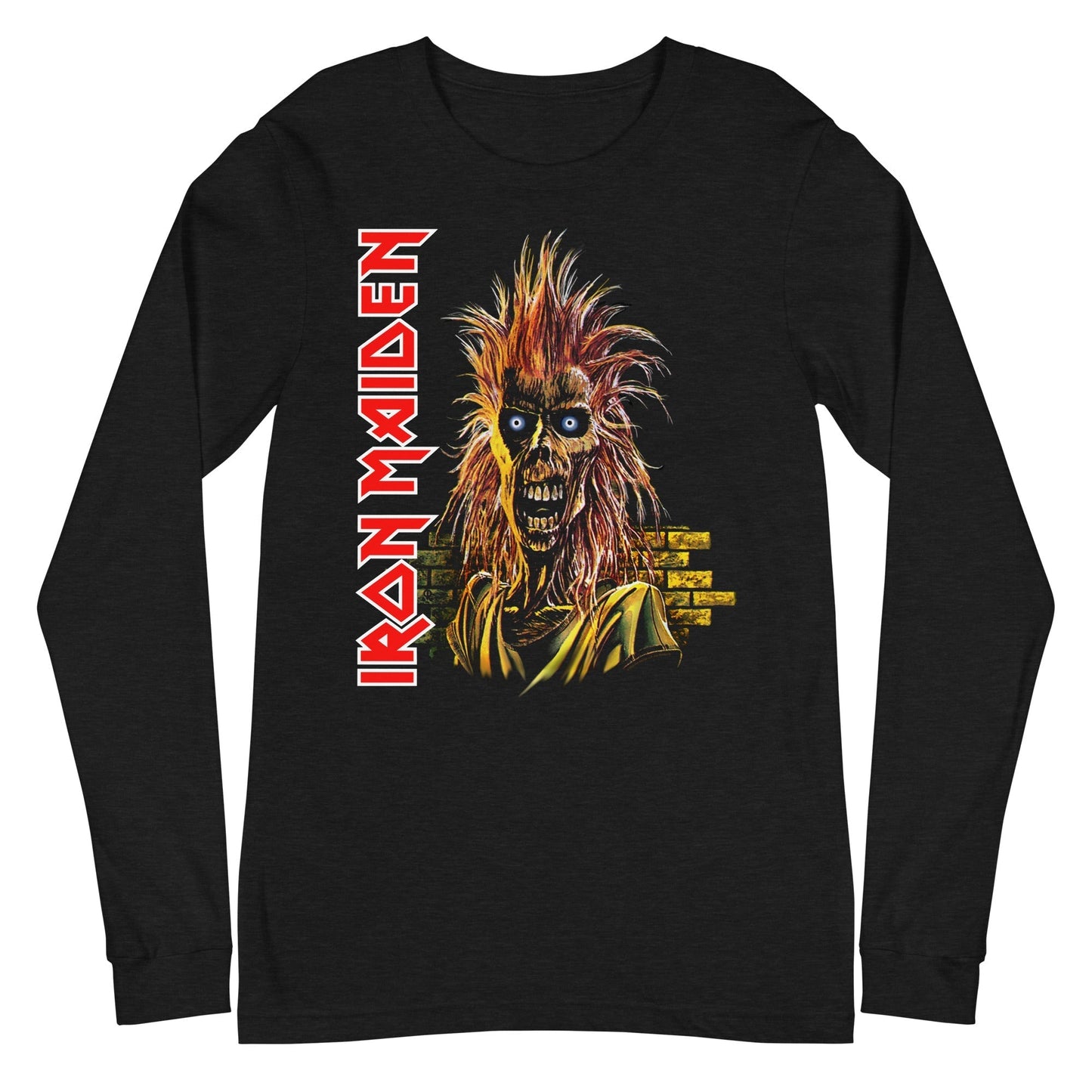 MerchMoment Iron Maiden - Vertical Eddie Long Sleeve T-Shirt [Apparel] Black