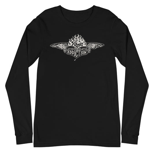 MERCHMOMENT Jane's Addiction - Badge Logo Long Sleeve T-Shirt [Apparel] - Rock Band Apparel