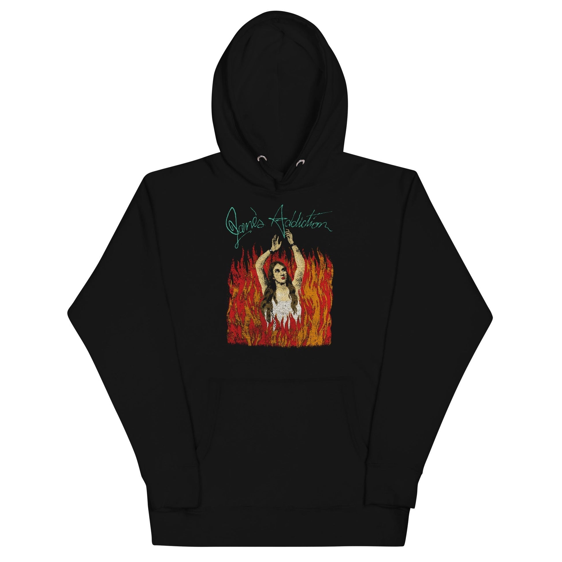 MerchMoment Jane's Addiction - Flames Hoodie [Apparel] Black