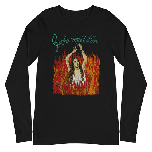 MERCHMOMENT Jane's Addiction - Flames Long Sleeve T-Shirt [Apparel] - Rock Band Apparel
