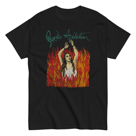 MerchMoment Jane's Addiction - Flames T-Shirt [Apparel] Black