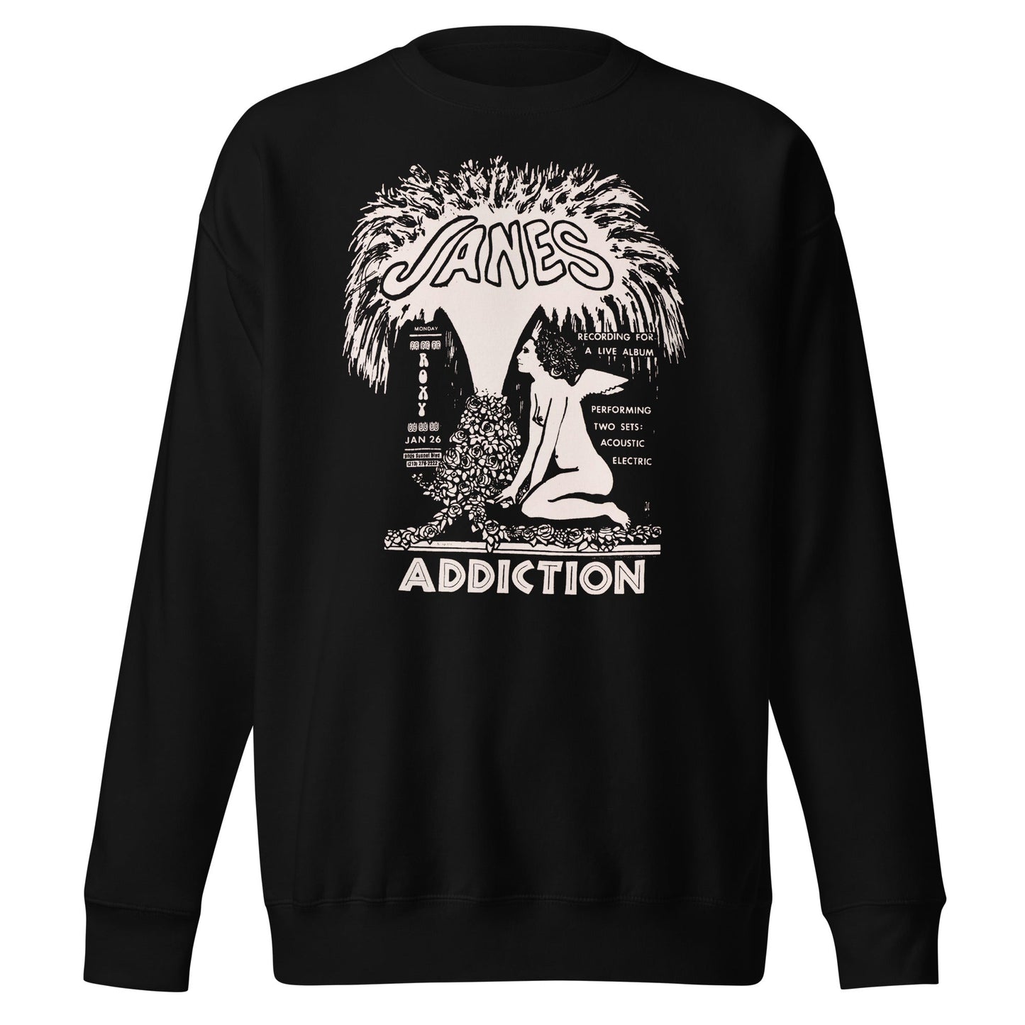 MerchMoment Jane's Addiction - Roxy Live Sweatshirt [Apparel] Black