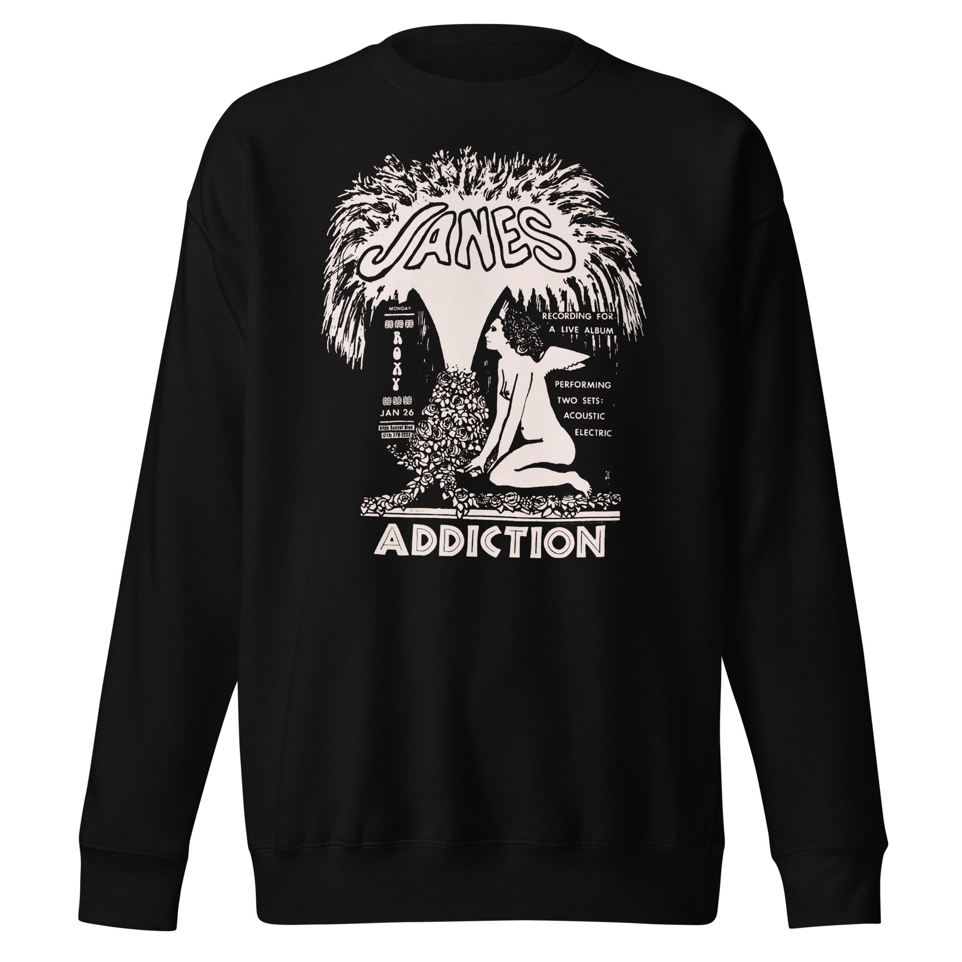 MerchMoment Jane's Addiction - Roxy Live Sweatshirt [Apparel] Black