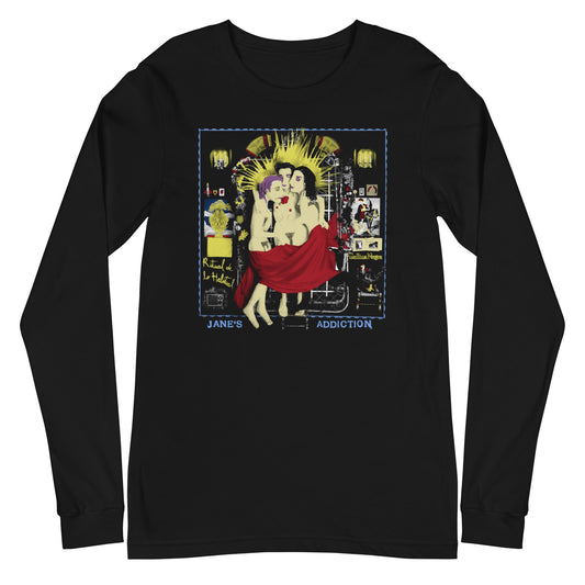 MerchMoment Jane's Addiction - Three Ladies Long Sleeve T-Shirt [Apparel] Black