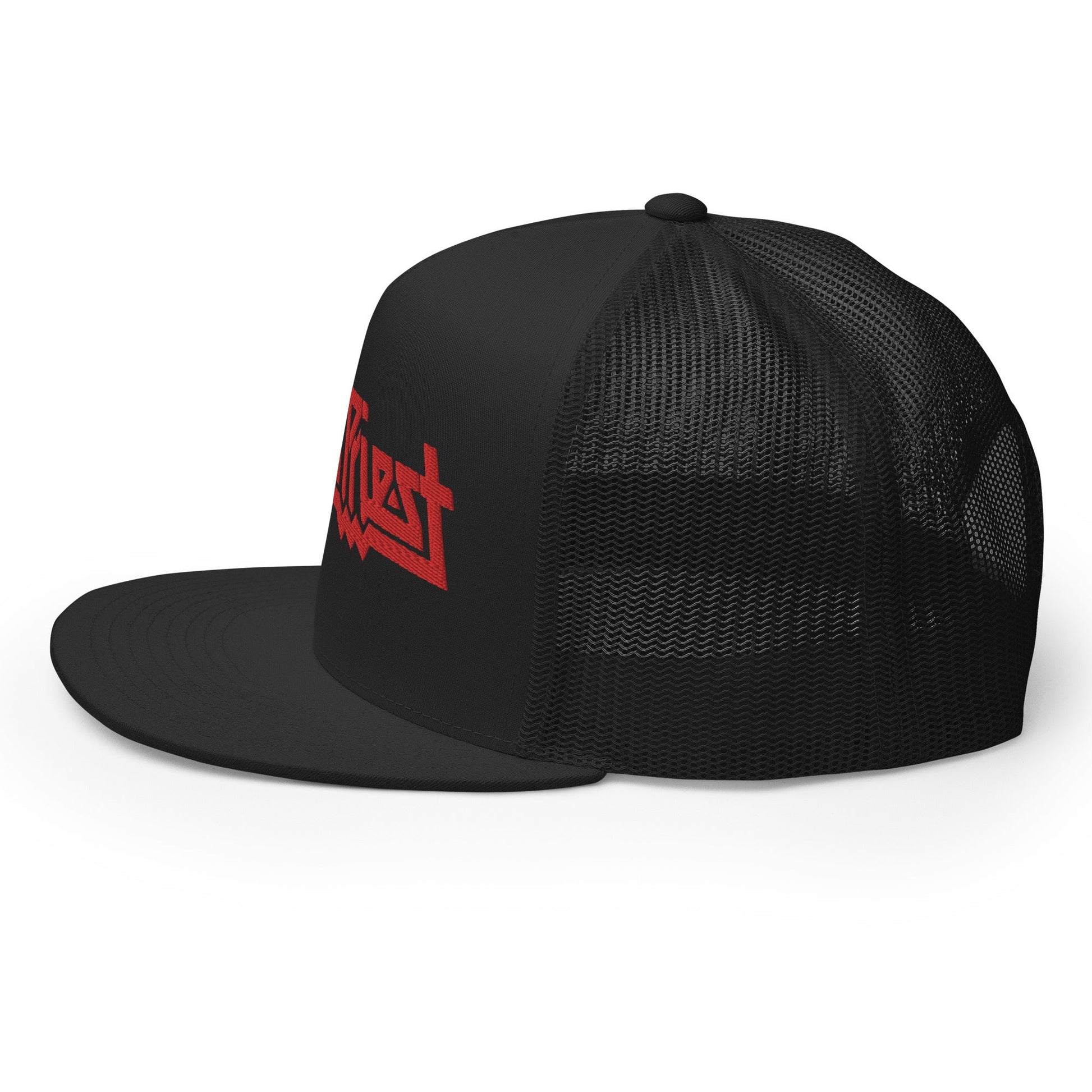 MerchMoment Judas Priest Electric Red Logo Embroidered Trucker Hat [Apparel]