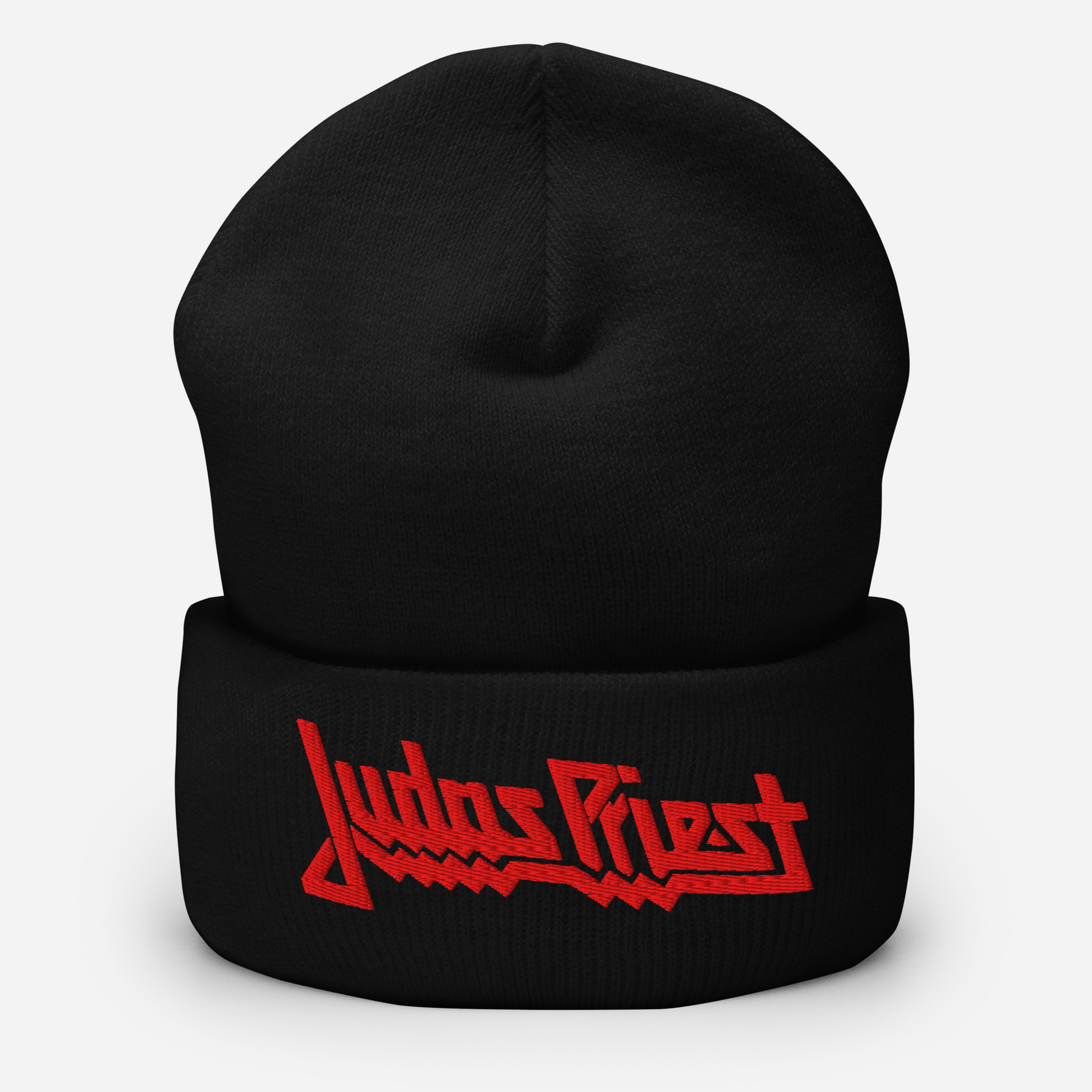 MERCHMOMENT Judas Priest Embroidered Logo Beanie [Hat] - Rock Band Apparel