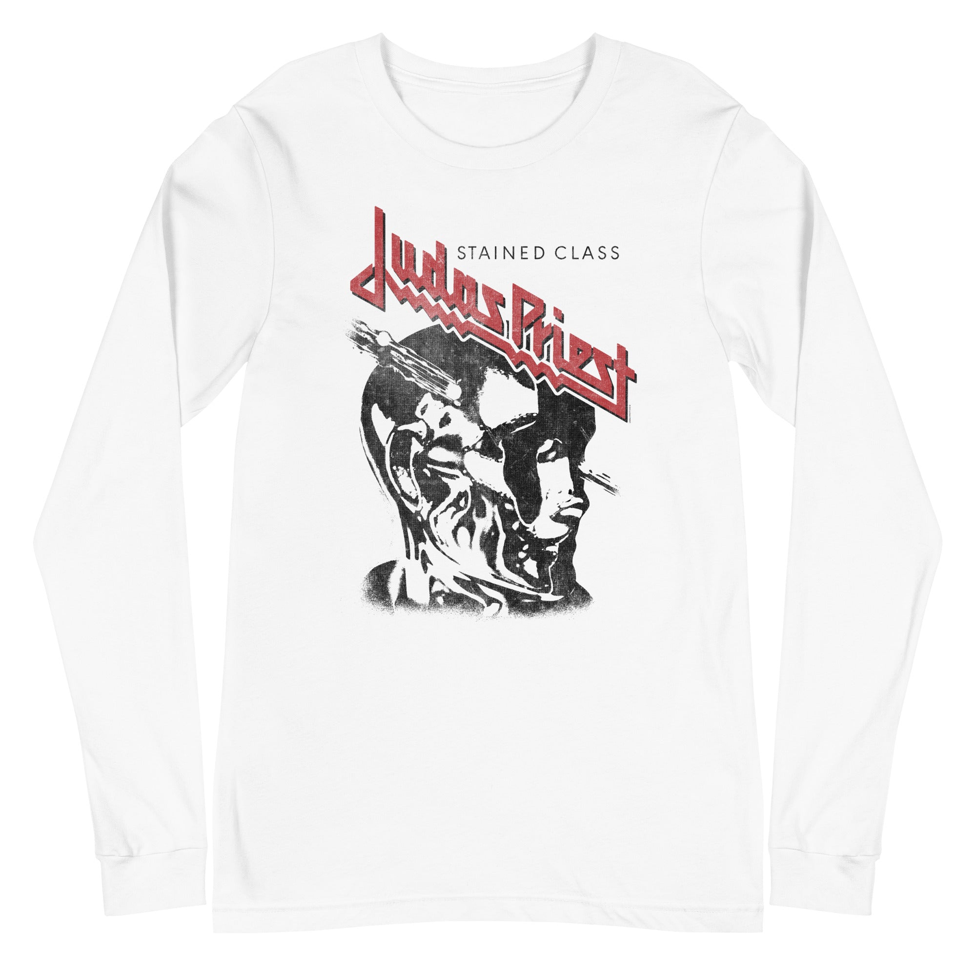 MerchMoment Judas Priest - Look Left Long Sleeve T-Shirt [Apparel] White