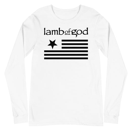 MERCHMOMENT Lamb of God - Black Flag Long Sleeve T-Shirt [Apparel] - Rock Band Apparel