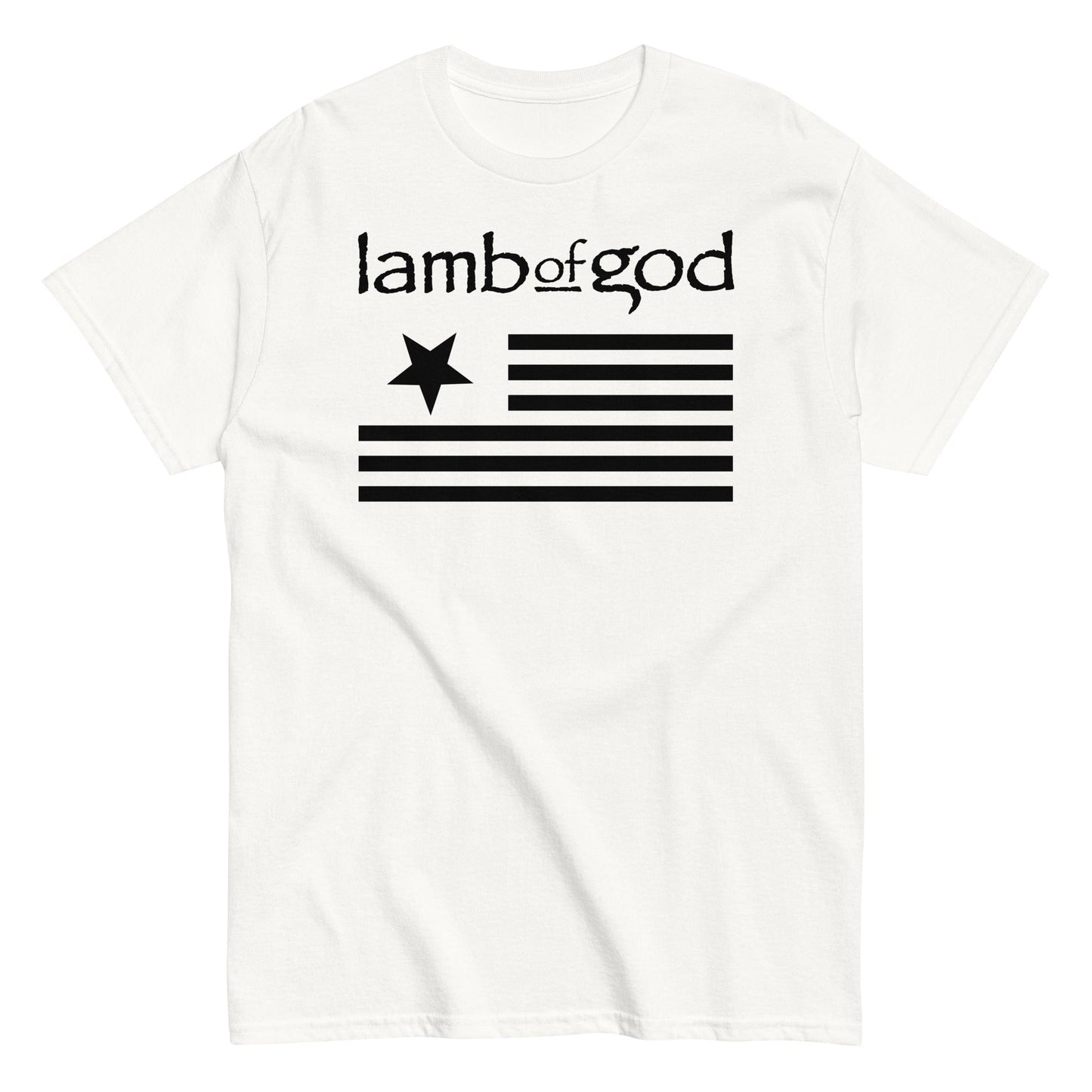 MerchMoment Lamb of God - Black Flag T-Shirt [Apparel] White