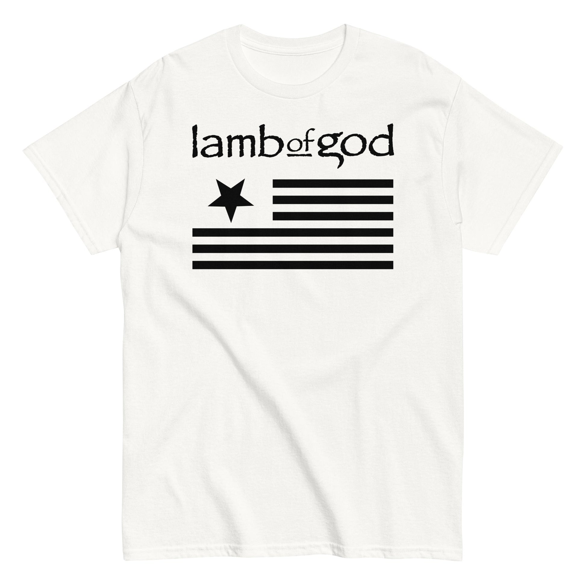 MerchMoment Lamb of God - Black Flag T-Shirt [Apparel] White