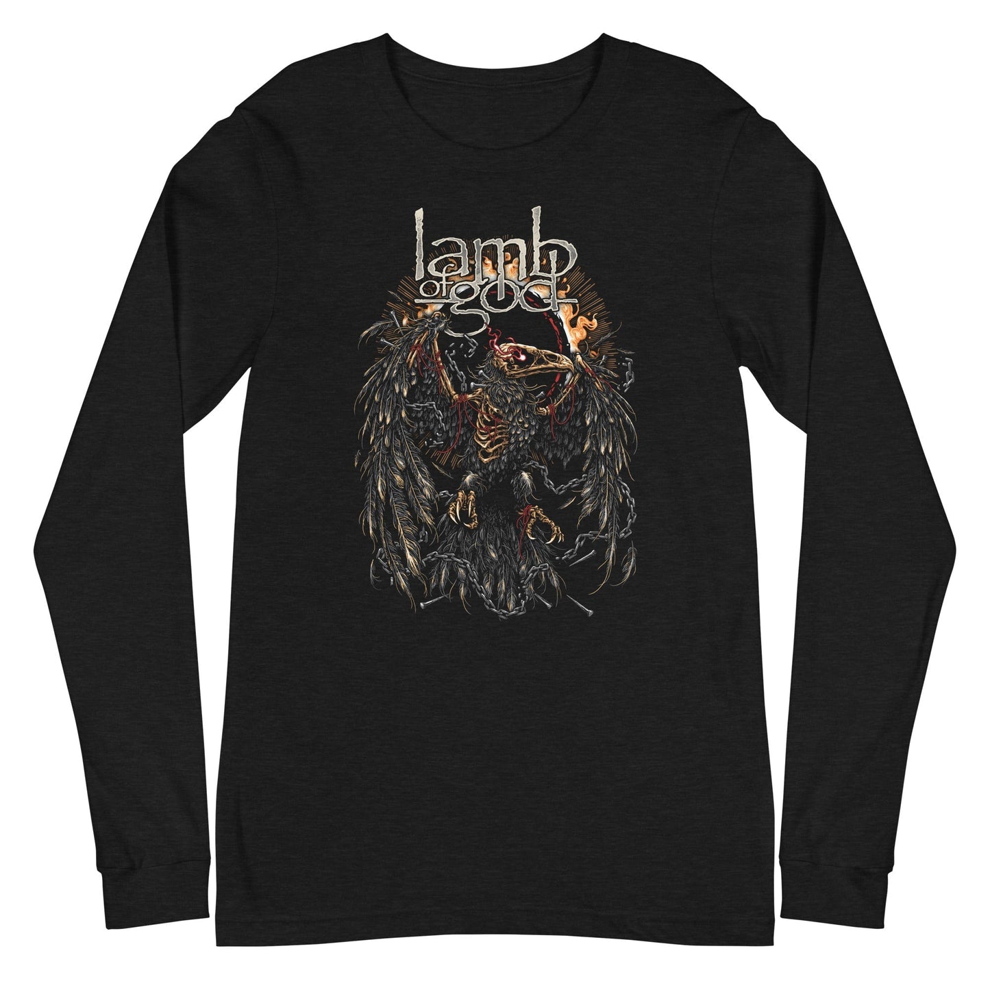 MERCHMOMENT Lamb of God - Delusional Skull Long Sleeve T-Shirt [Apparel] - Rock Band Apparel