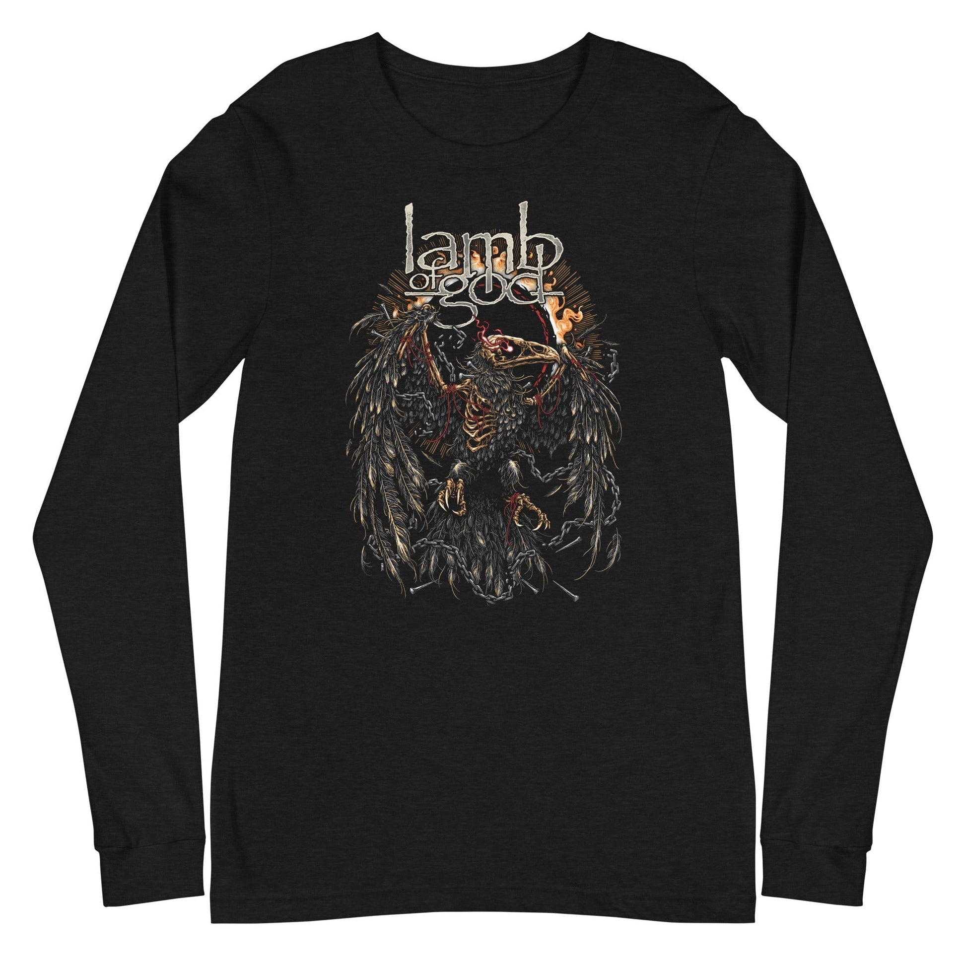 MERCHMOMENT Lamb of God - Delusional Skull Long Sleeve T-Shirt [Apparel] - Rock Band Apparel
