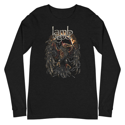 MERCHMOMENT Lamb of God - Delusional Skull Long Sleeve T-Shirt [Apparel] - Rock Band Apparel