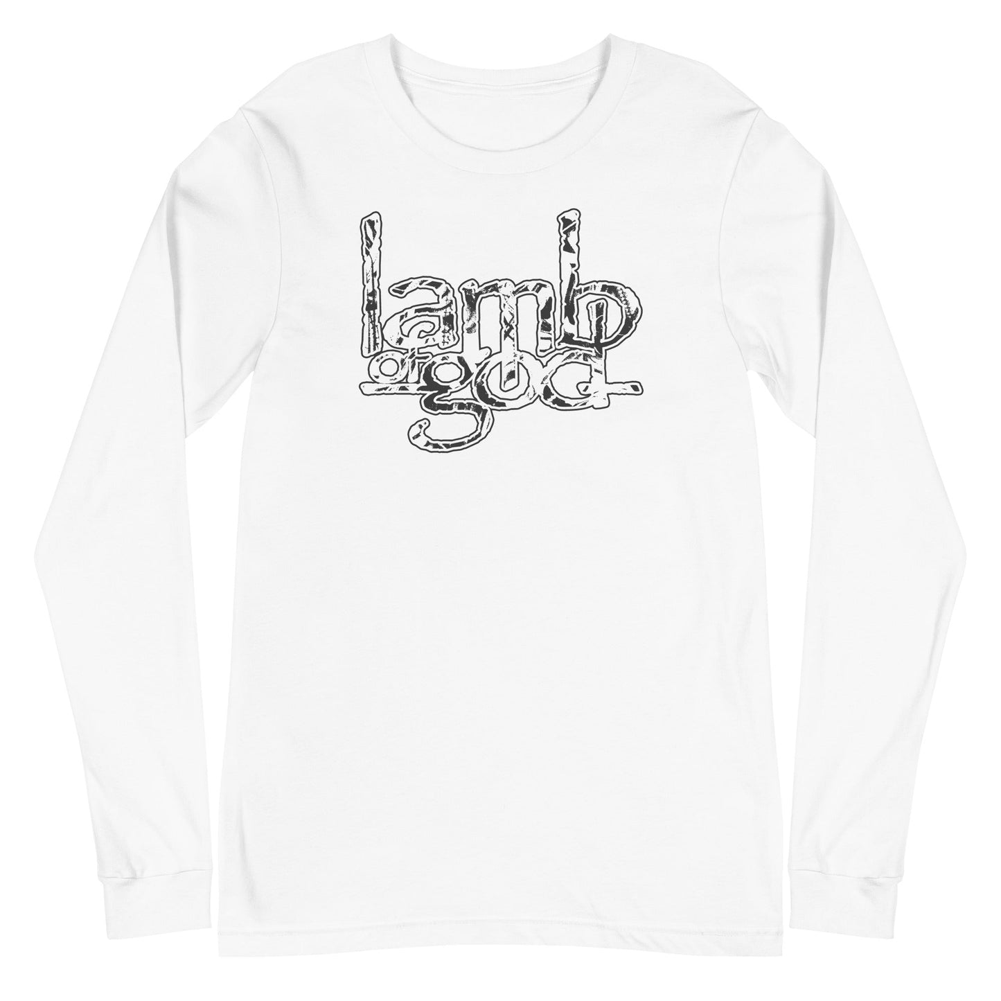 MerchMoment Lamb of God - Filled Logo Long Sleeve T-Shirt [Apparel] White