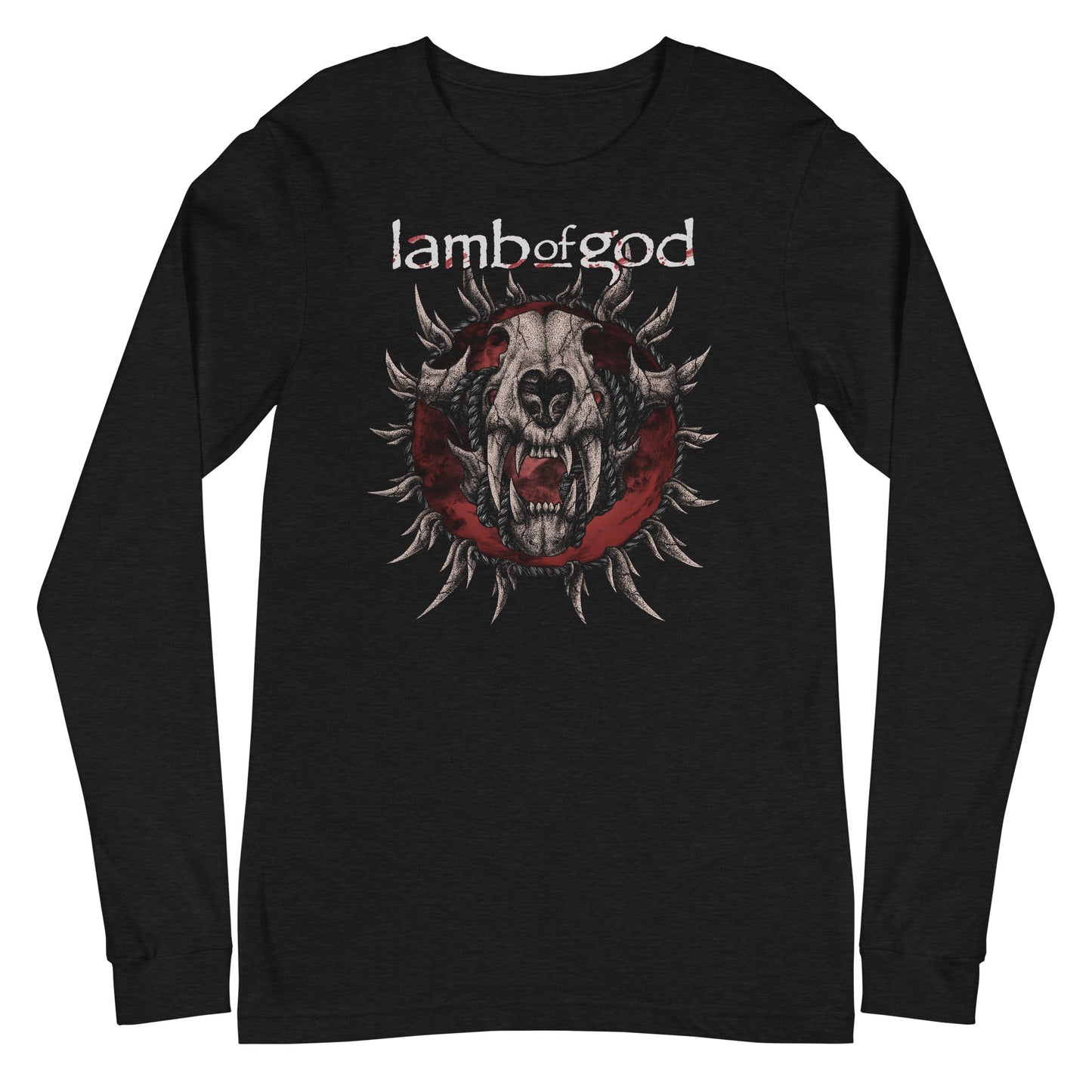MERCHMOMENT Lamb of God - Steer Skull Long Sleeve T-Shirt [Apparel] - Rock Band Apparel