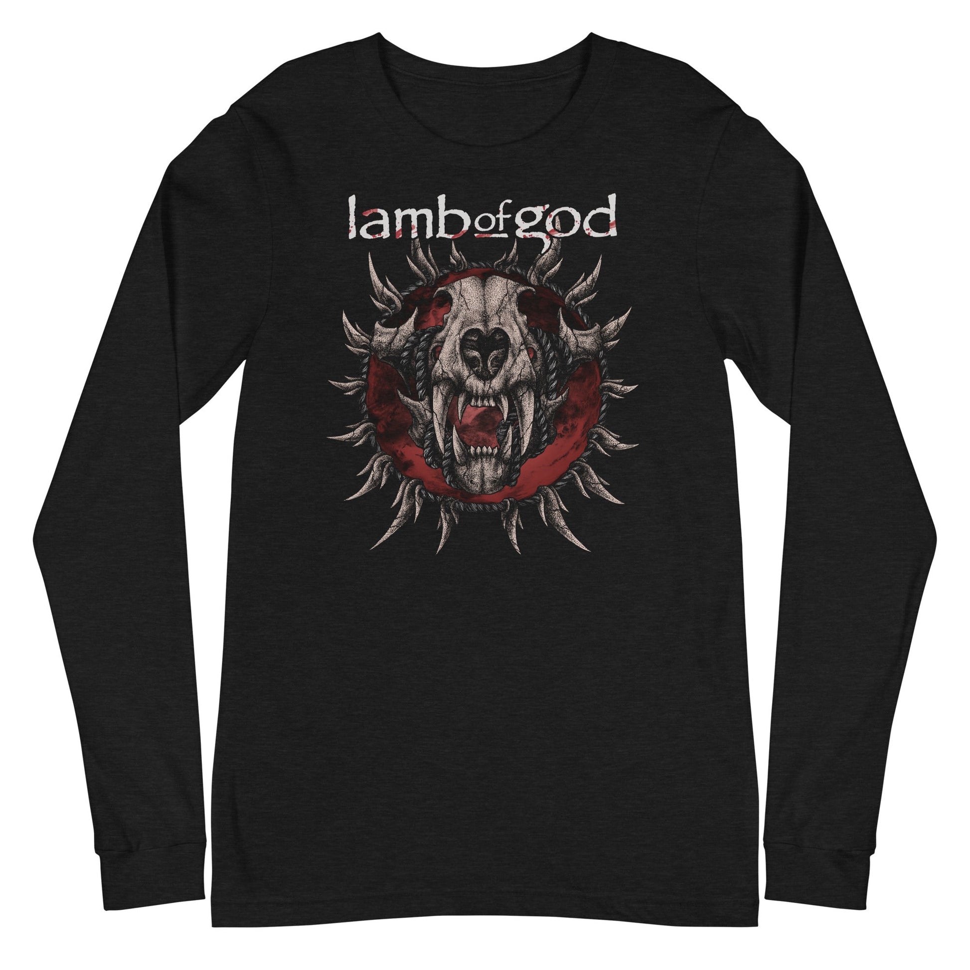 MERCHMOMENT Lamb of God - Steer Skull Long Sleeve T-Shirt [Apparel] - Rock Band Apparel